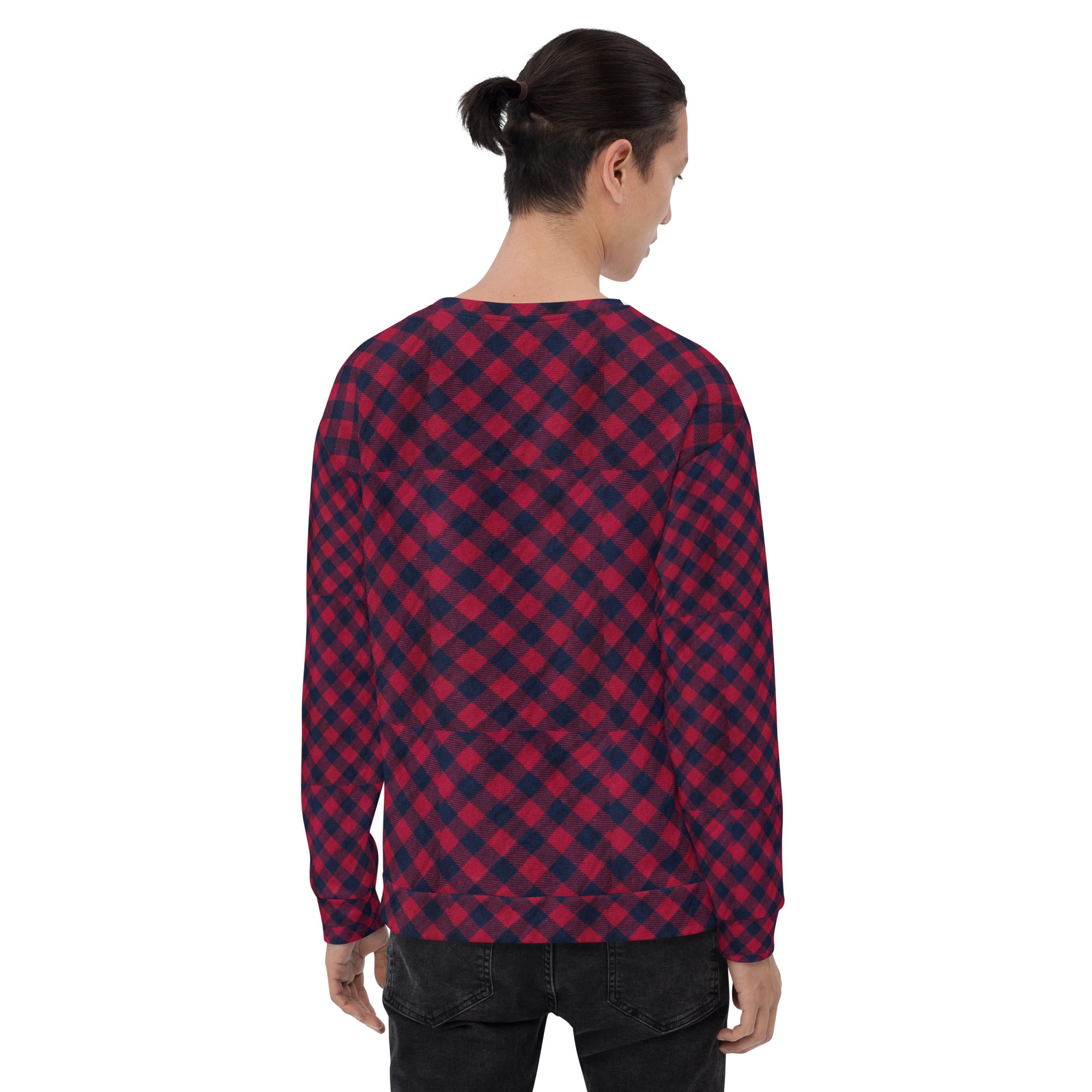 Plaid "Santa" Christmas Shirt. Christmas Sweater Alternative. Unisex Party Sweatshirt or Pullover. WickedYo.